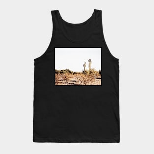 Cacti, Desert, Landscape, Sky, Nature print Tank Top